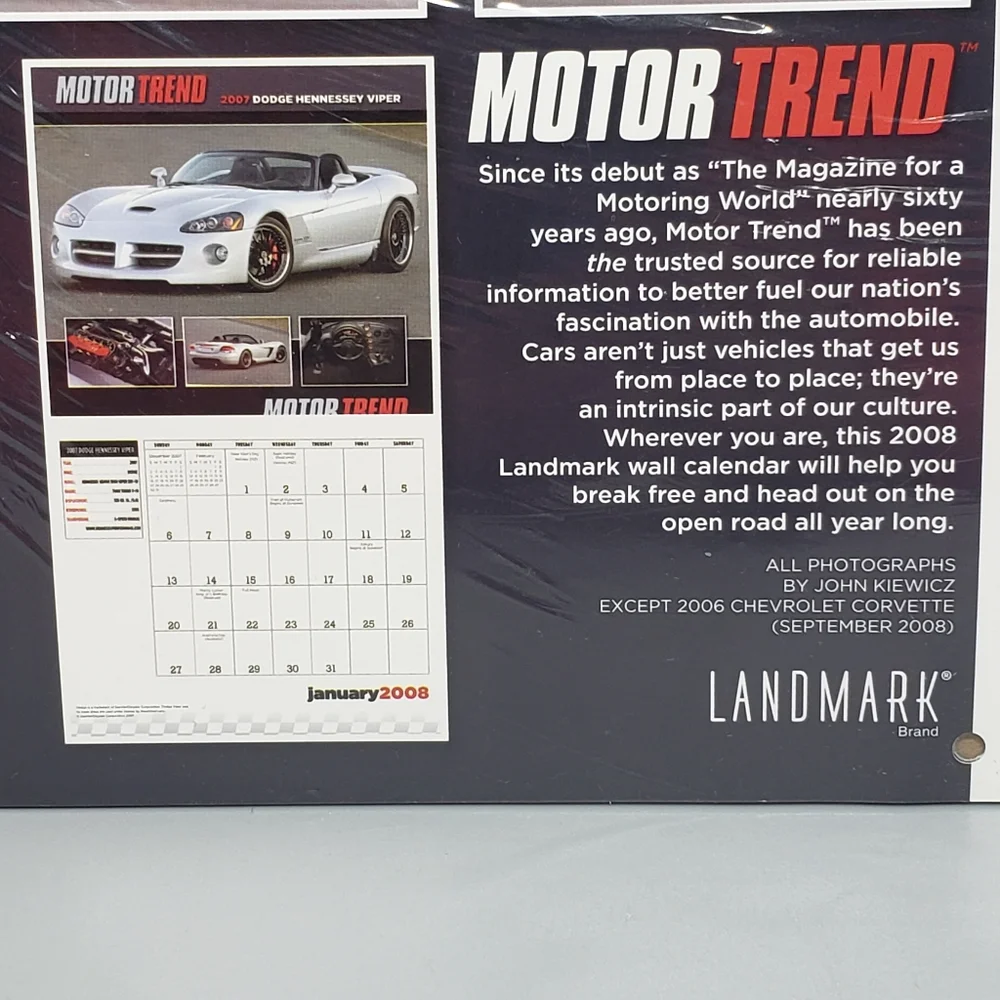 Motor Trend 2008 Calander